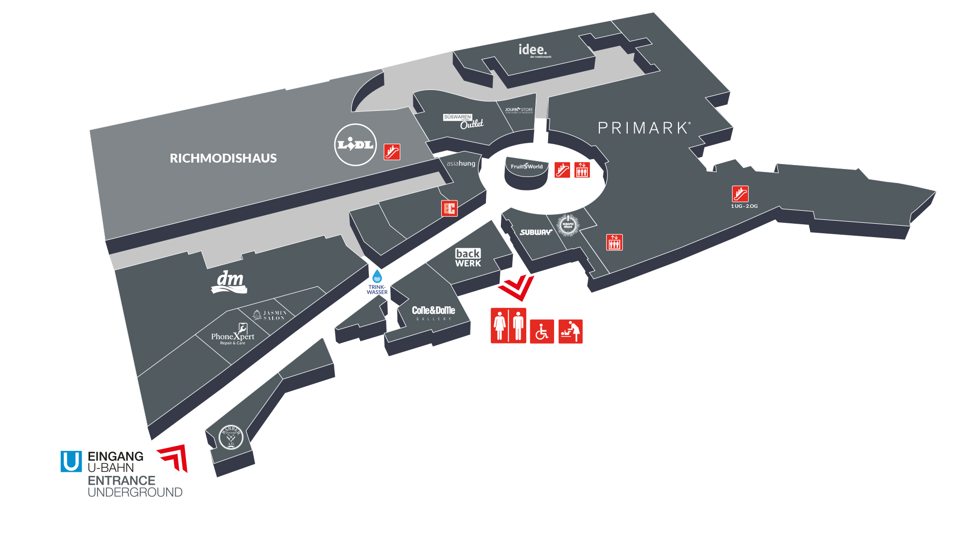 Centerplan Neumarkt Galerie Untergeschoss